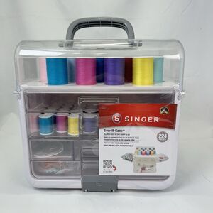 Singer Sew It Goes Essentials Sewing Kit 224pcs In Carry Case Organizer NEW